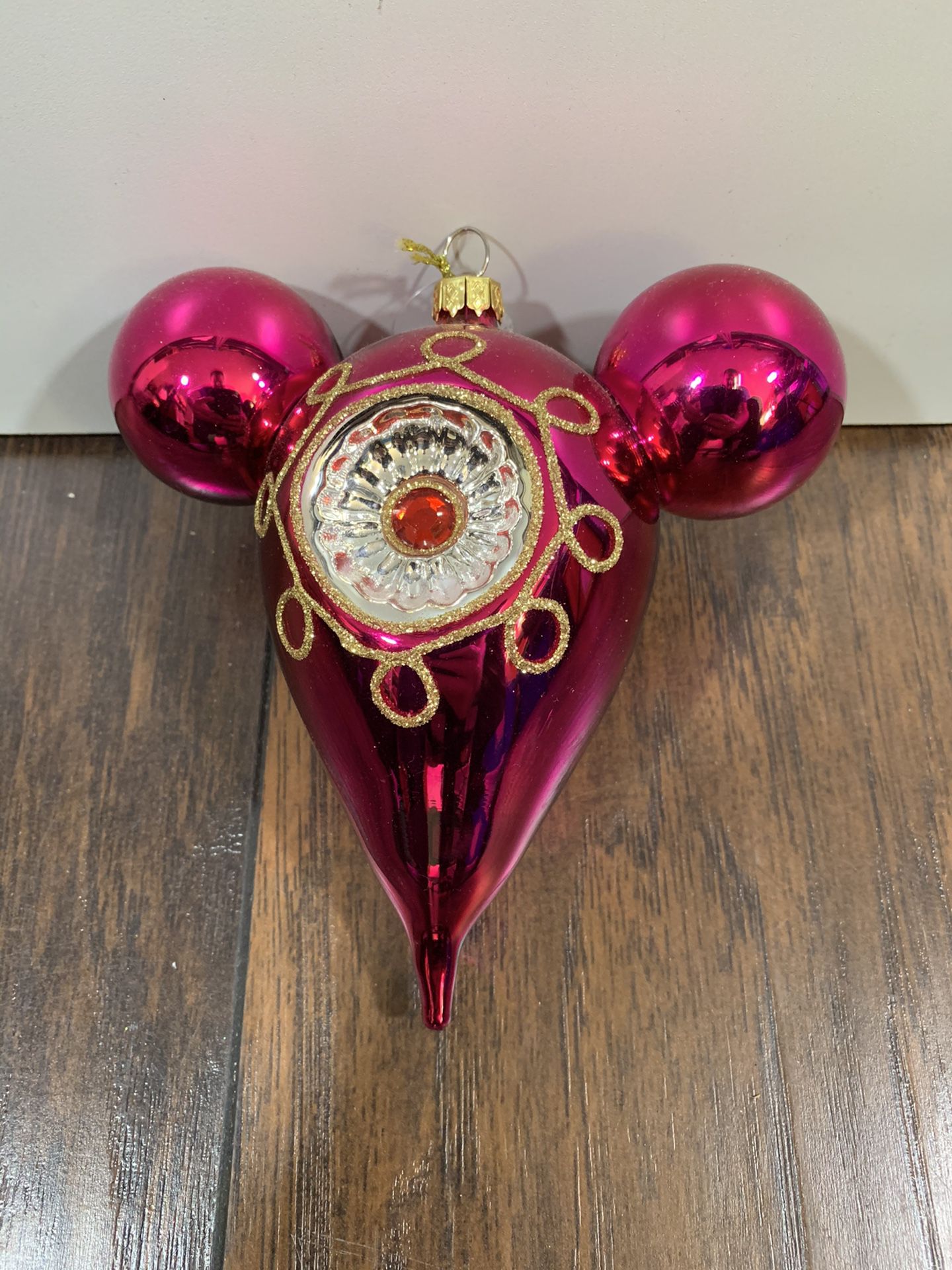 Disney Blown Glass Ornament New with Tag