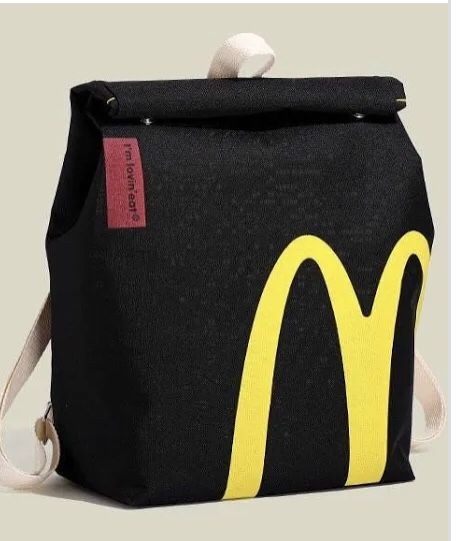 McDonalds Black Canvas Backpack