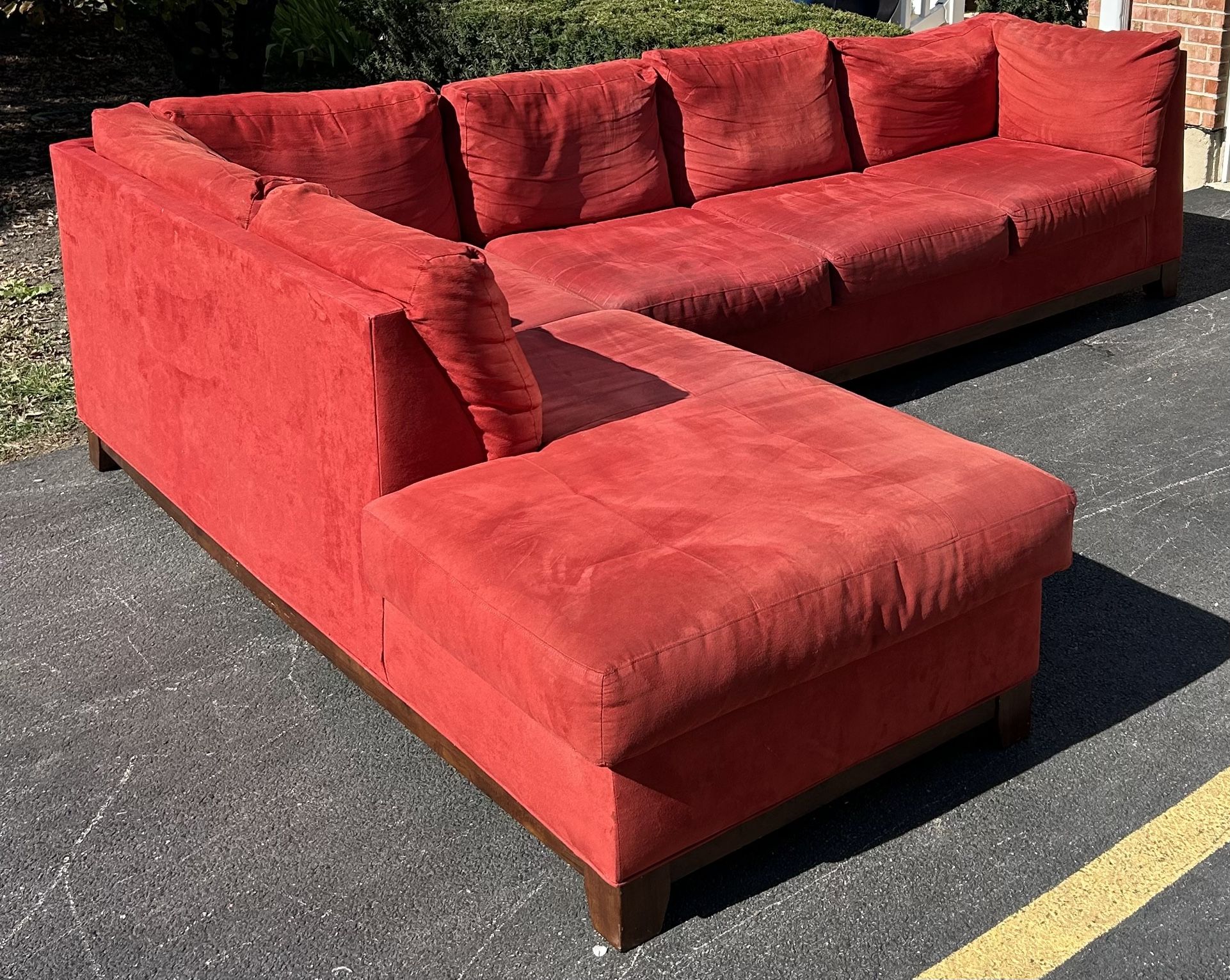 Red Sectional Couch Set