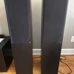 Acoustic Research P428 PS Tower Speakers Powered Subwoofers