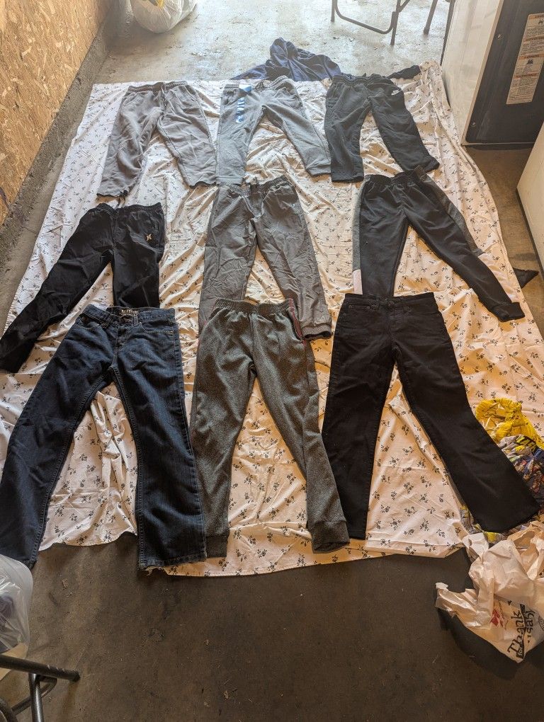 Boys Clothing Lot Of Pants And Sweats Sz 10/12