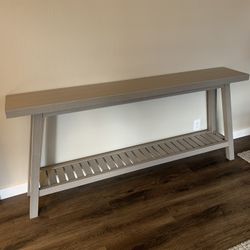 Grey Farmhouse Entry Console Table 