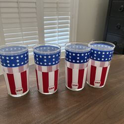 Set Of 4 USA Glasses