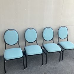 Teal Office/Banquet Chairs x4