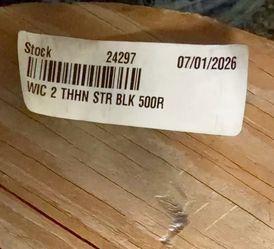 500ft 2awg stranded thhn black