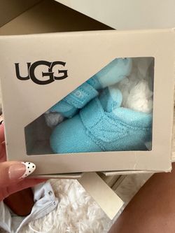 UGG baby blue booties size 6-12 months