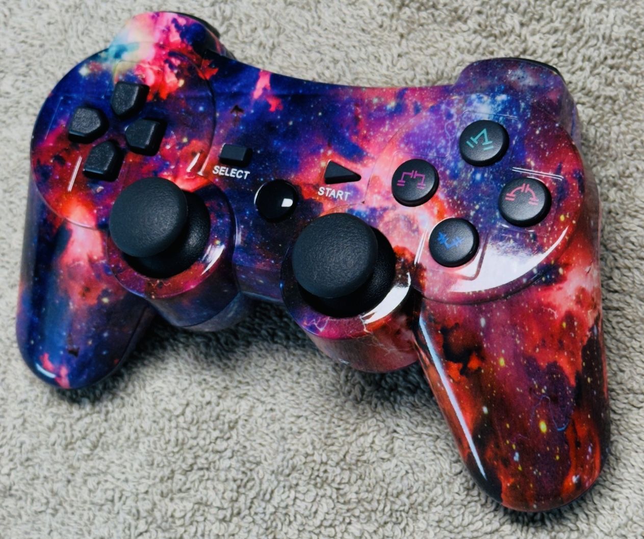 Wireless Controller For PS3 New Galaxy Nebula Space Play Station 3 Tested