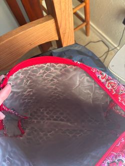 Red Paisley Zip Bag