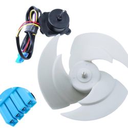 Upgraded EAU2 EAU1 Refrigerator Condenser Fan Motor with Blade – 12 V 1 A Quiet Replacement – for LG & Kenmore French-Door/SxS Fridges