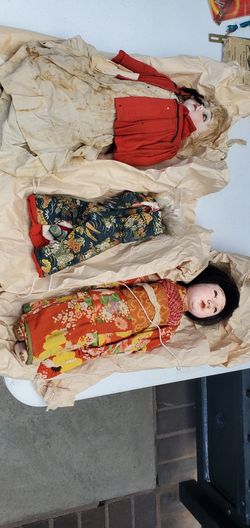 3 Antique Korean Dolls