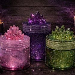 Witchy Resin Crystal Jar