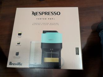 Nespresso Vertuo Pop+ Coffee and Espresso Maker by Breville, Aqua Mint
