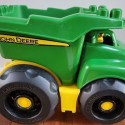 2017 Mega Bloks John Deere Super Large Dump Truck With Blocks N Driver