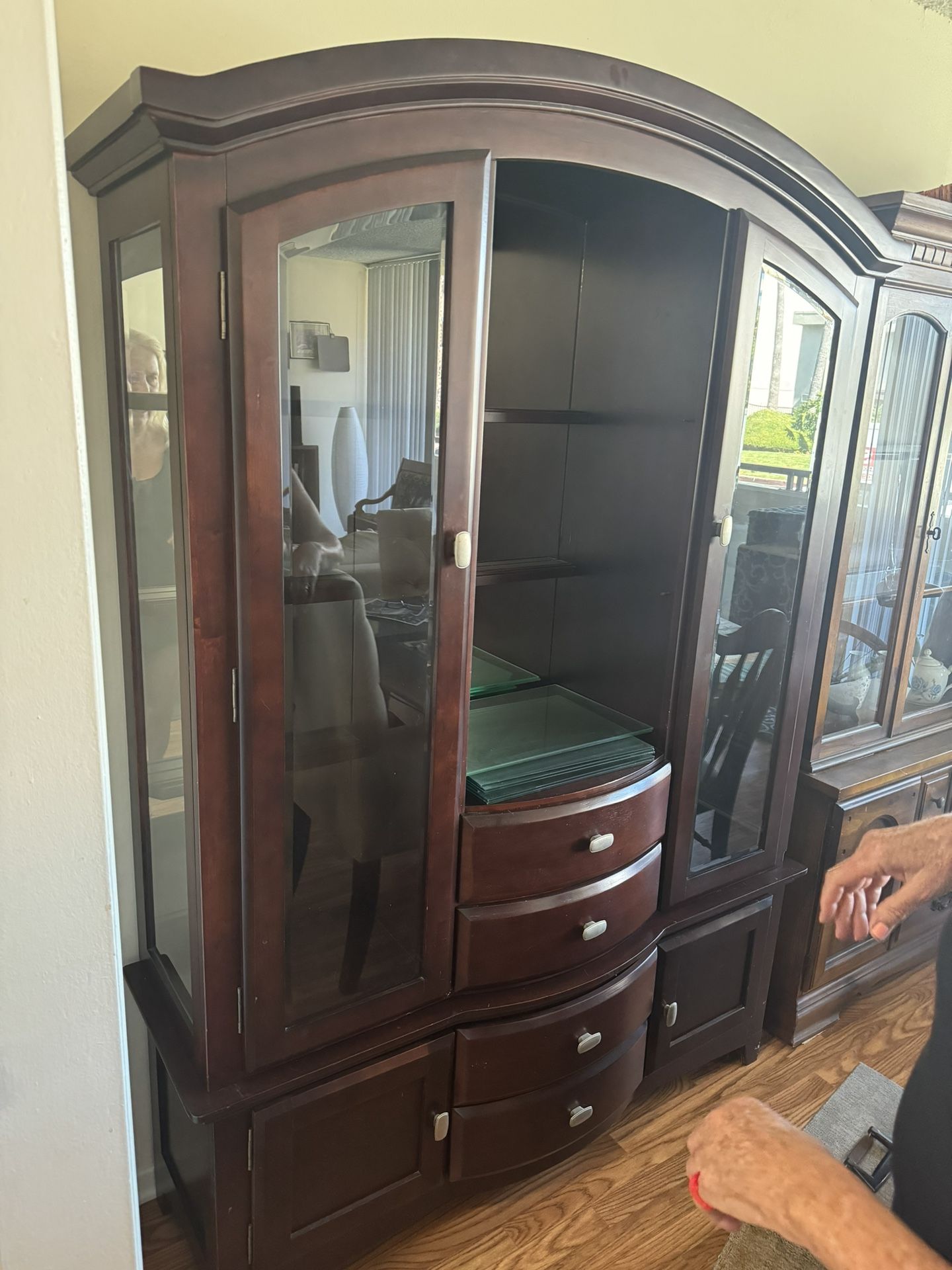 Ashley Furniture Cherry China Armoire (MUST GO NOW!!!)