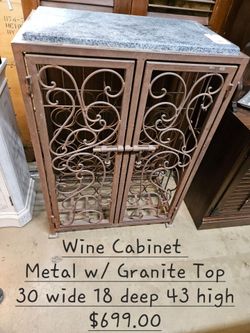 Wine Cabinet Rustic Wood & IronWe are located at 2811 East Bell road. Another Time Around Furniture.