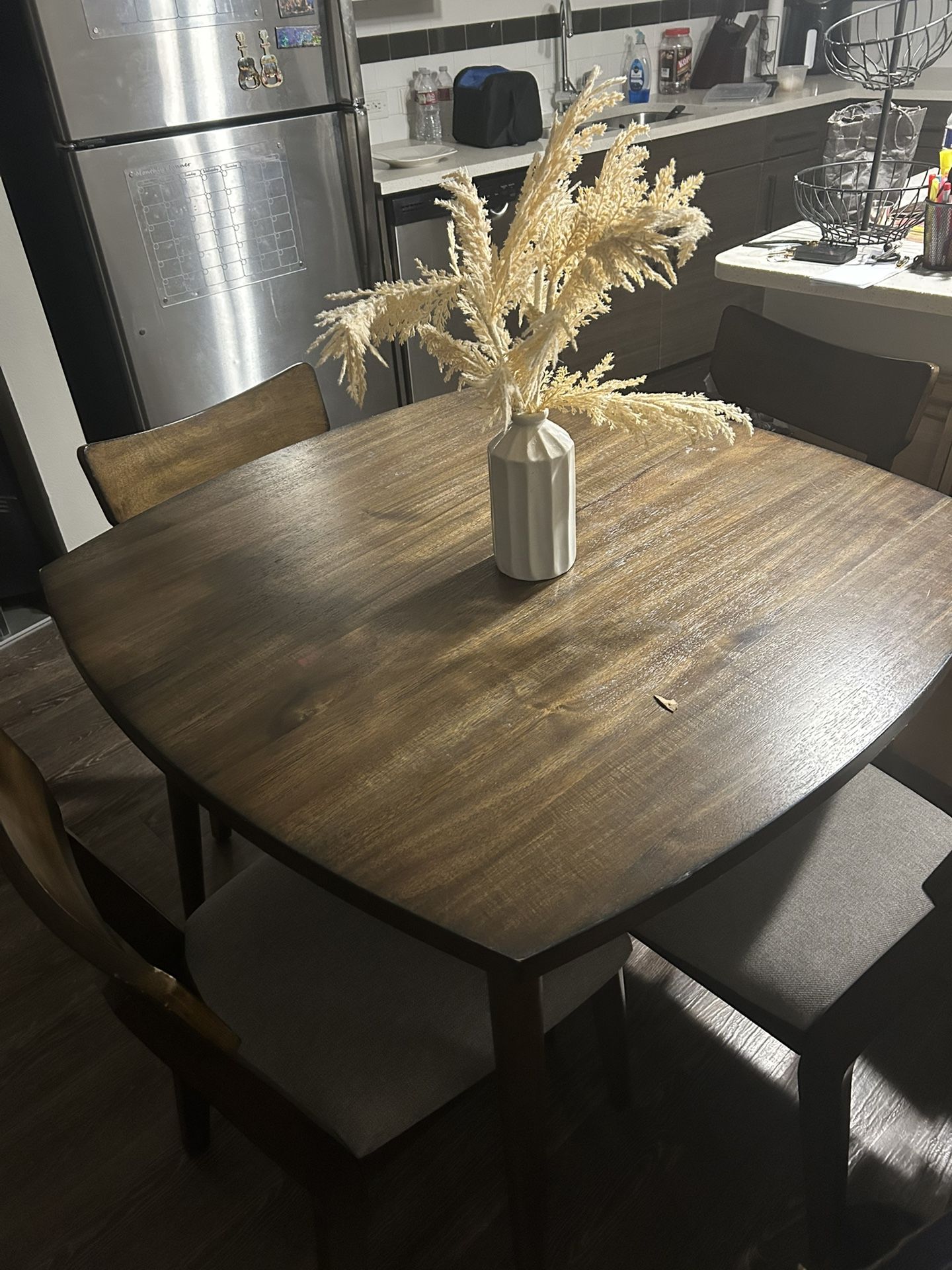 Dining Table And 4 Chairs (Wood /Brown)