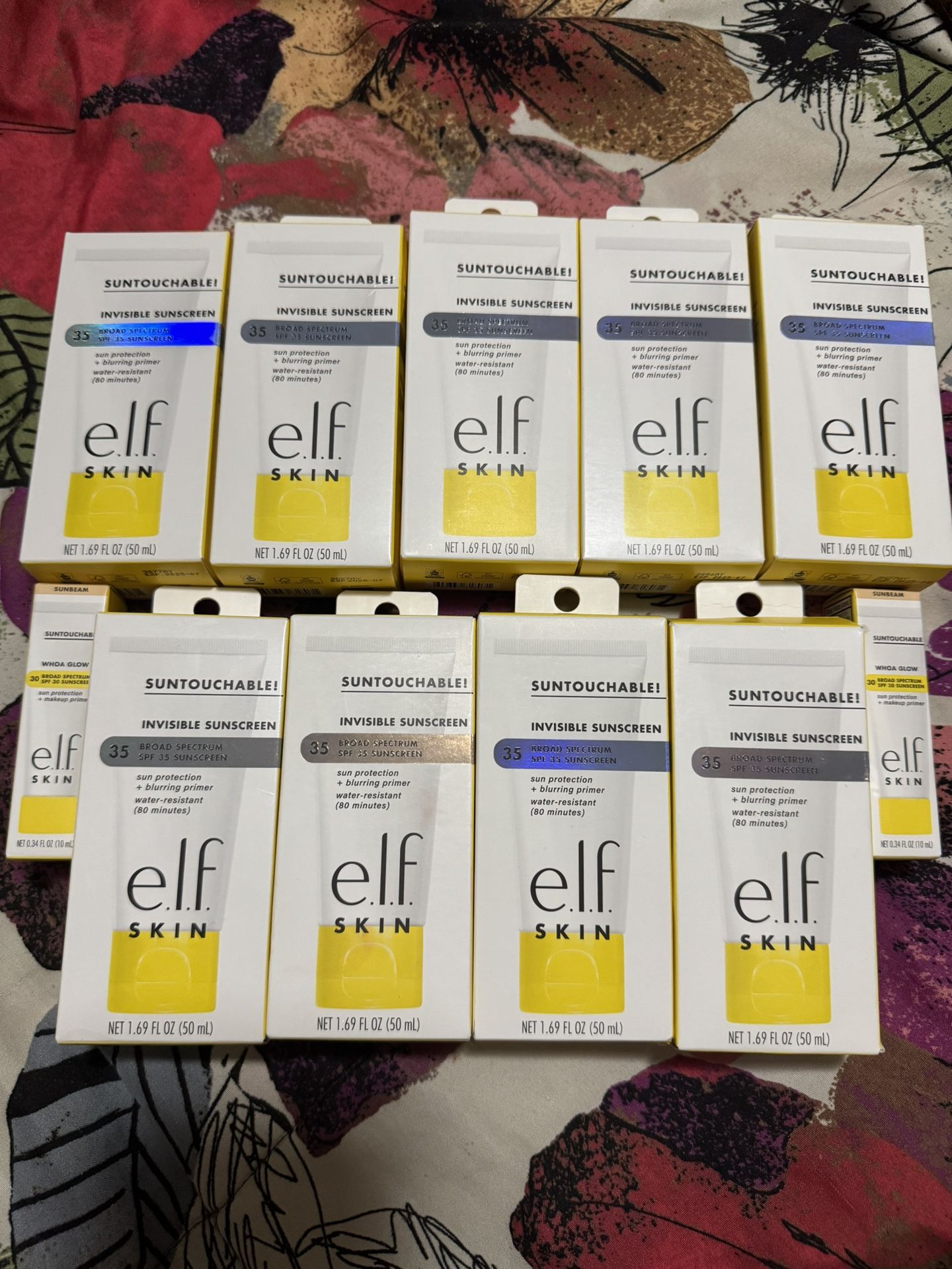 e.l.f. Suntouchable! Invisible Sunscreen Full Size 50ml $10 per each $65 For All Bonus 2 Mini
