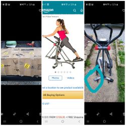 Fitness Reality Dual Action/Multi-Direction Air Walker X1 with Heart Pulse Sensors