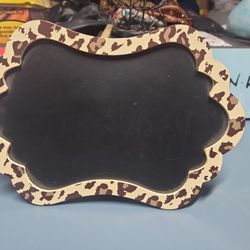 Cheetah Chalkboard Decor