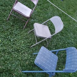 Foldable metal chairs 