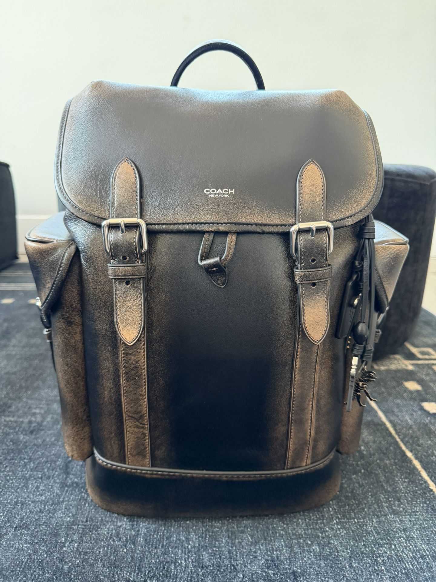 Coach Loved Leather Hitch Backpack
