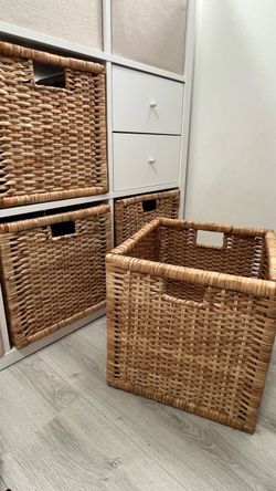 IKEA Rattan Baskets for Kallax