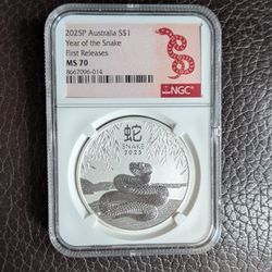 2025 Australia Year Of The Snake Silver 1 Oz 
