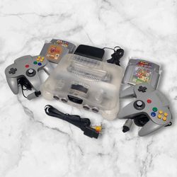 Nintendo 64 N64 Clear Console Bundle