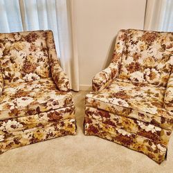 Super Cool Funky Vintage Mid Century Arm Chairs