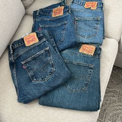Levi’s 501 Jeans -4 Pairs