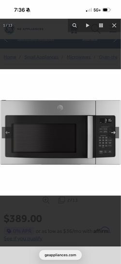 GE® 1.6 Cu. Ft. Over-the-Range Microwave Oven