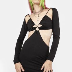 Midnight Cut It Out Mini Dress🖤