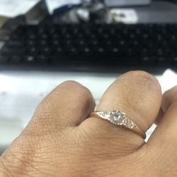 Roses gold diamond engagement ring for sale $8,000 or obo or trade for a one ounce gold bag