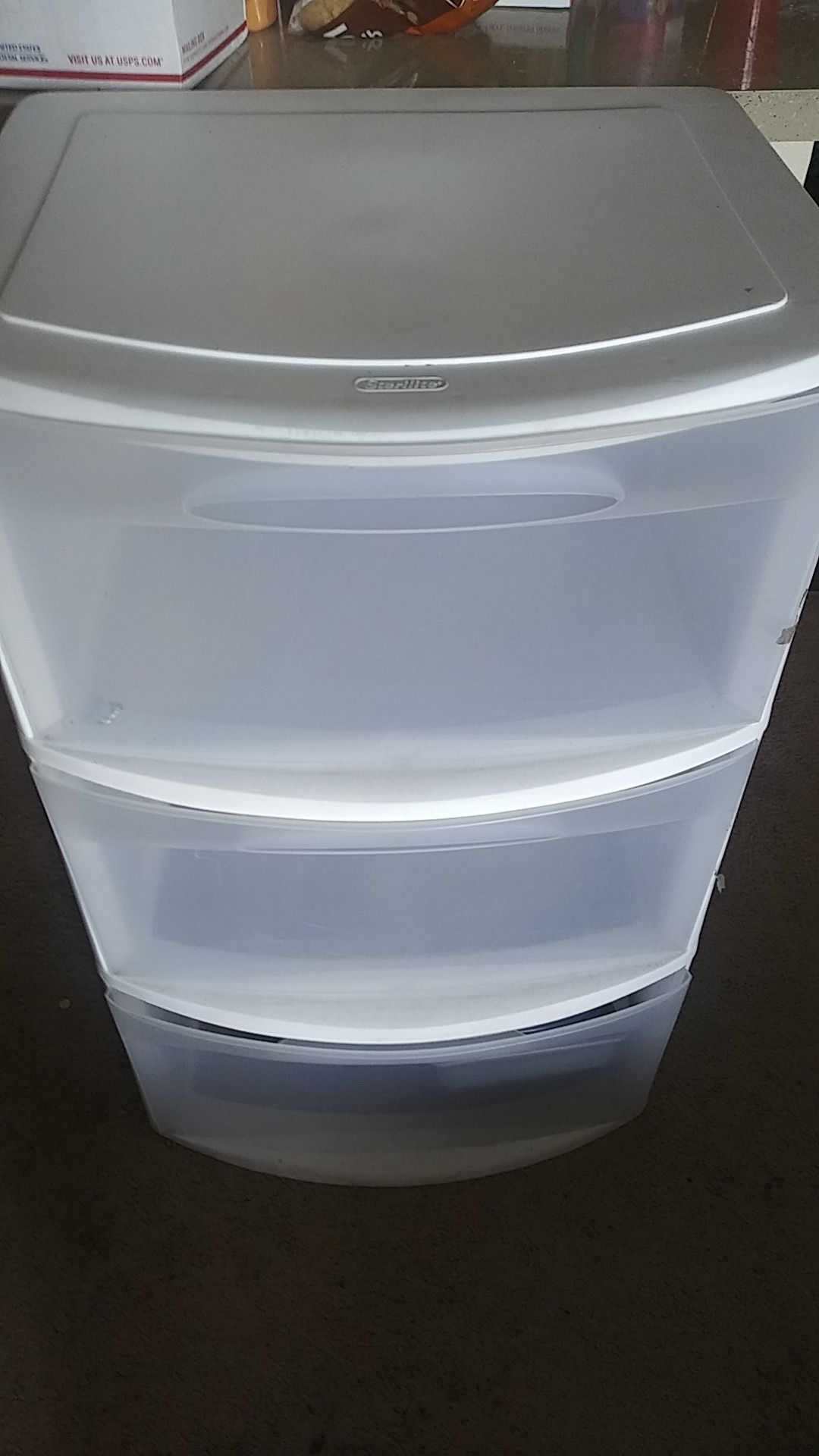 Three drawer large plastic storage