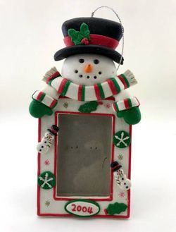 2004 Snowman Picture Frame and/or Hanging Ornament
