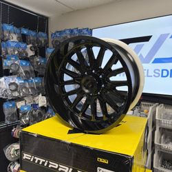 (Set of 4) Fittipaldi Offroad FA18B 22x12 8x6.5" -44 Gloss Black Wheels Rims Ram