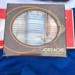 Antique Unopened New Box Of Handkerchiefs Jordache