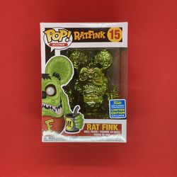 New Funko Pop Rat Fink #15 Chrome Green SDCC 2019 Bundle ICONS Limited BRAND NEW