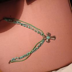 Turquoise Cross Necklace 