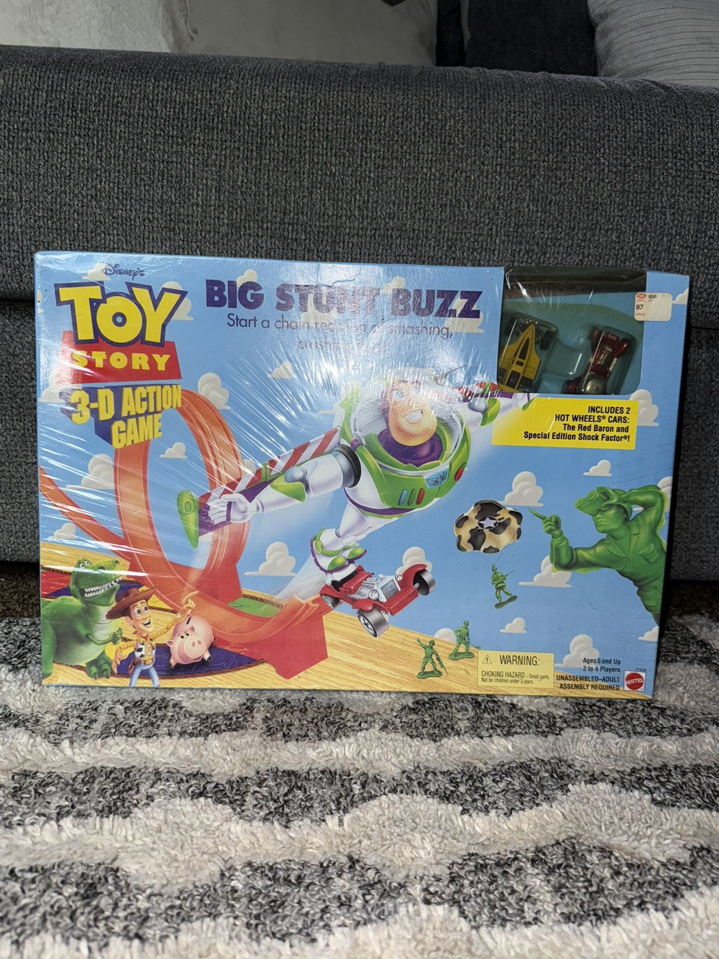 Mattel Hot Wheels Toy Story 3D Action Game Toy Brand New Sealed In Box 1998 Vintage
