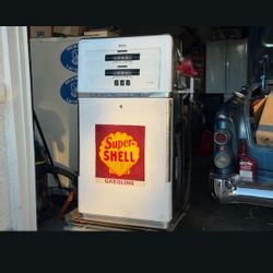1960s Shell Gas Pump All Original 