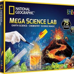 NATIONAL GEOGRAPHIC Mega Science Lab - Science Kit for Kids with 75 Easy Experiments