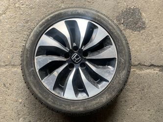 17" HONDA ACCORD WHEEL RIM FACTORY OEM 64060 2014-2017 MACHINED BLACK