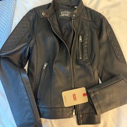 Levi leather biker Jacket NEW