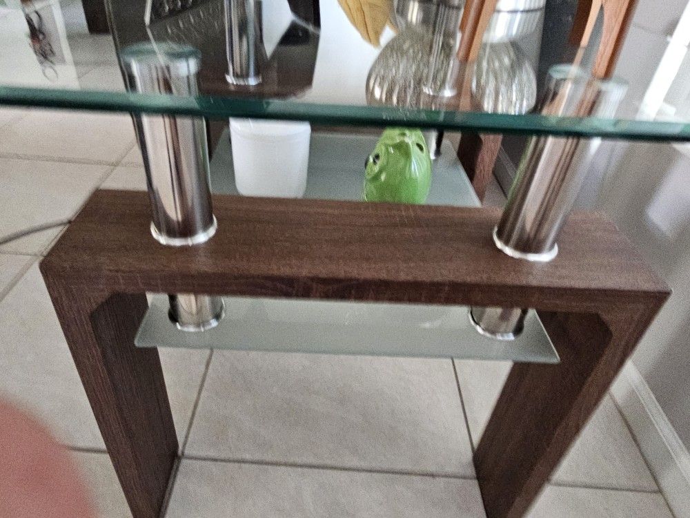 Glass Coffee And Glass Side Table