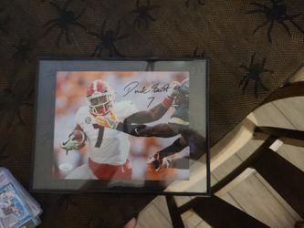 DeAndre Swift Rookie Auto Photo Framed