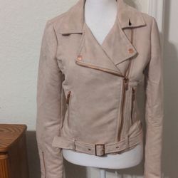 Lauren Conrad Moto  Beige Suede Jacket