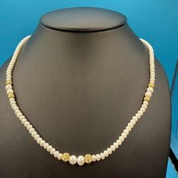 14K Gold and Cultured Pearl Necklace