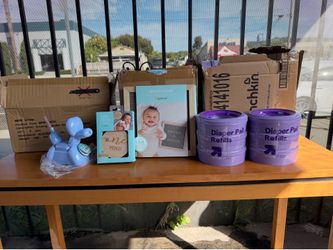 Brand New Baby Milestone & Nursery Gift Lot - Letterboard, Cards, Diaper Refills