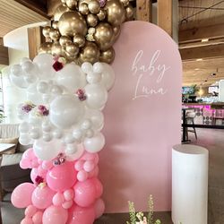 Pink White Balloon decoration